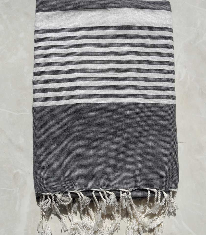 Jeté gris avec rayures 1.5*2.5m 