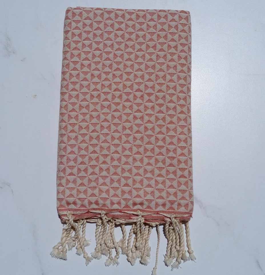 Fouta papillon rose 