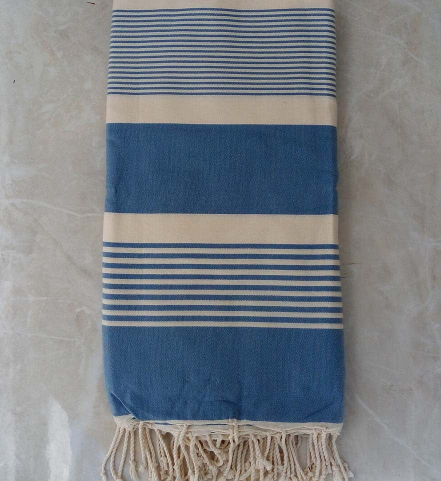 Jeté Cæruleum avec rayures 