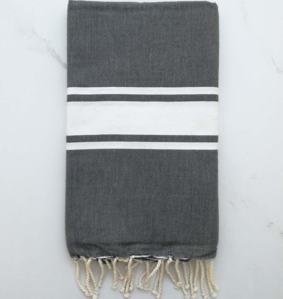 Fouta Plate vert de gris 