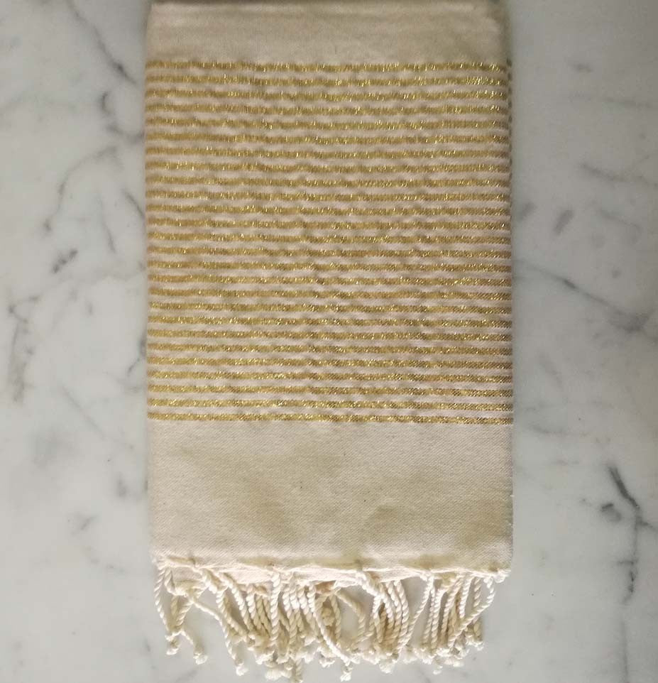 Fouta Lurex plate vert 