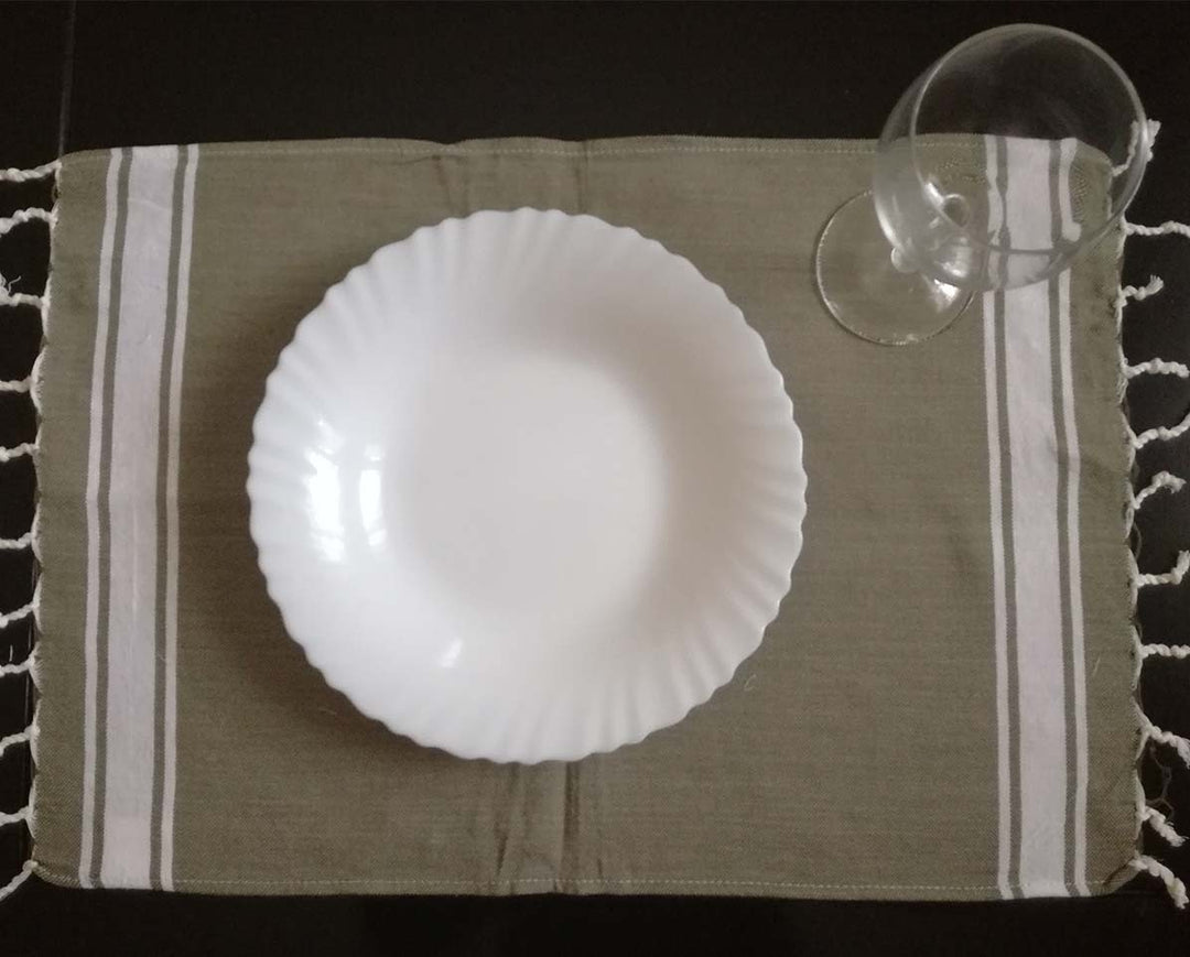 Mini fouta plate vert militaire 