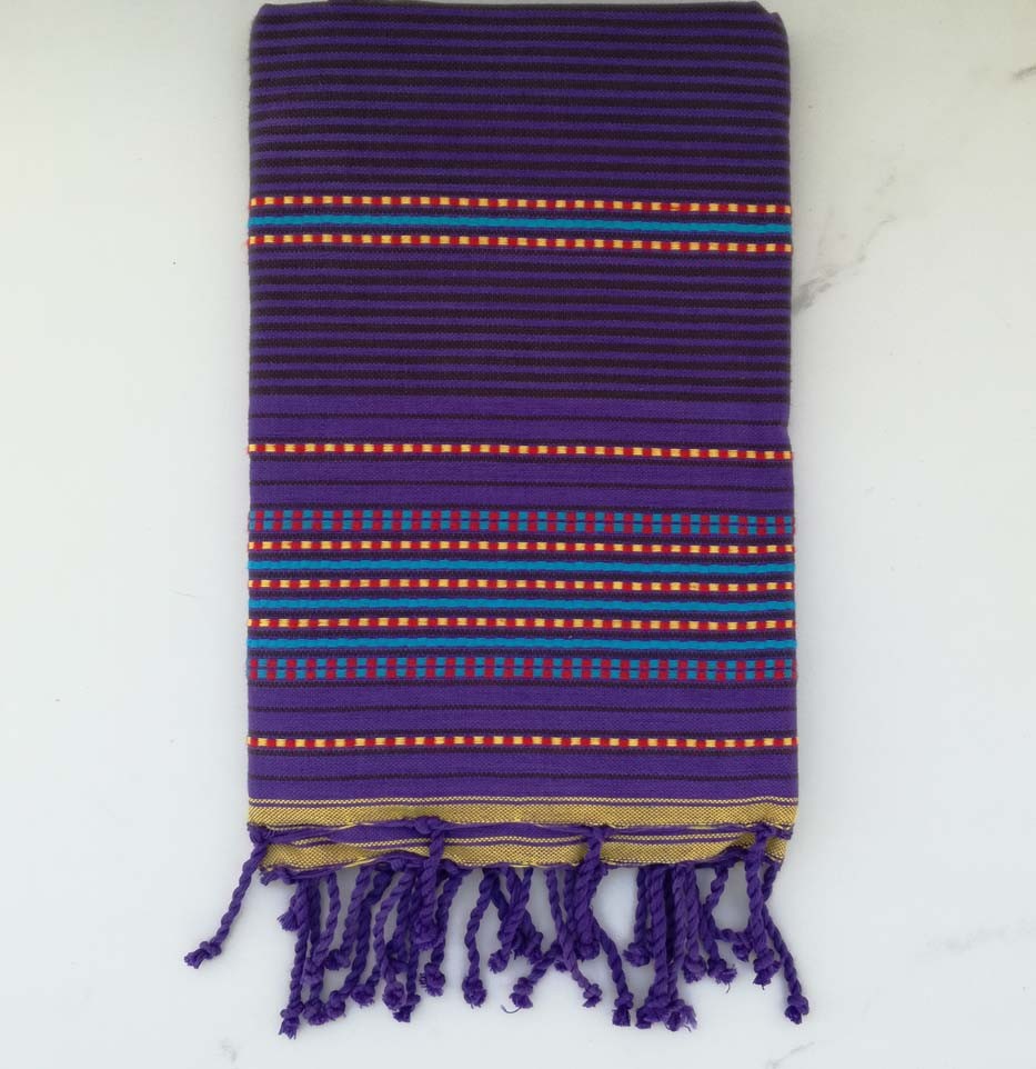 Fouta arabesque indigo 