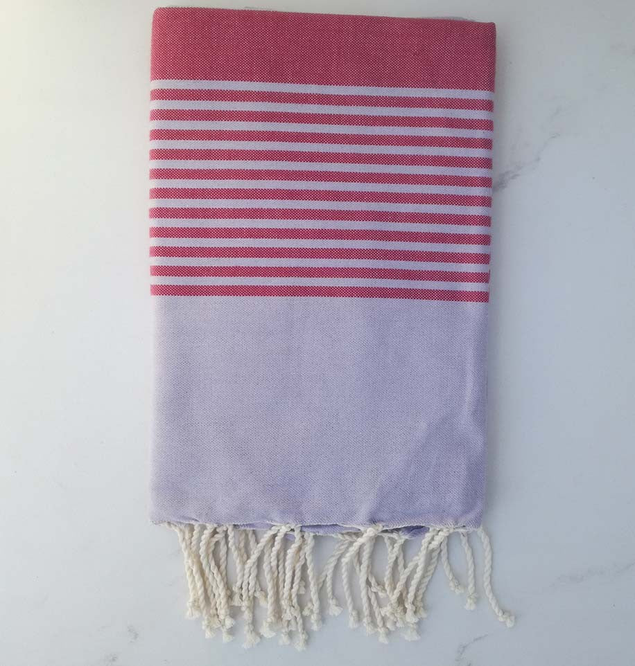 Fouta arthur violet et rose 