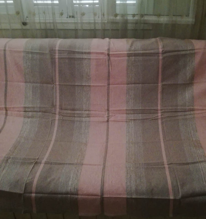 Jeté taupe clair et rose avec lurex 1.5m*2.5m 