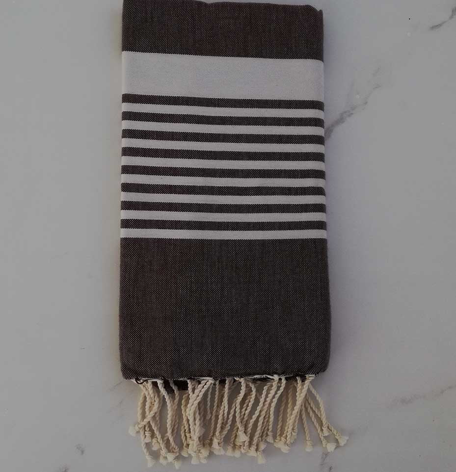 Fouta arthur marron foncé 
