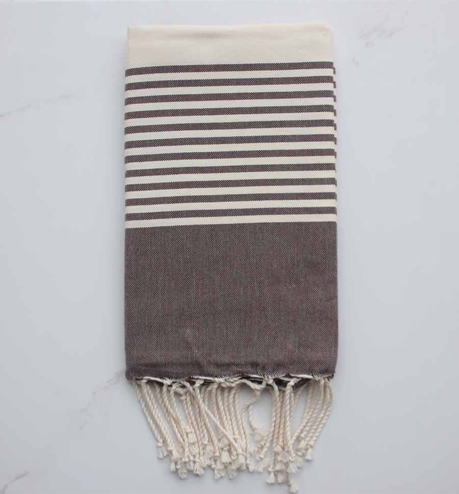 Fouta arthur marron taupe 