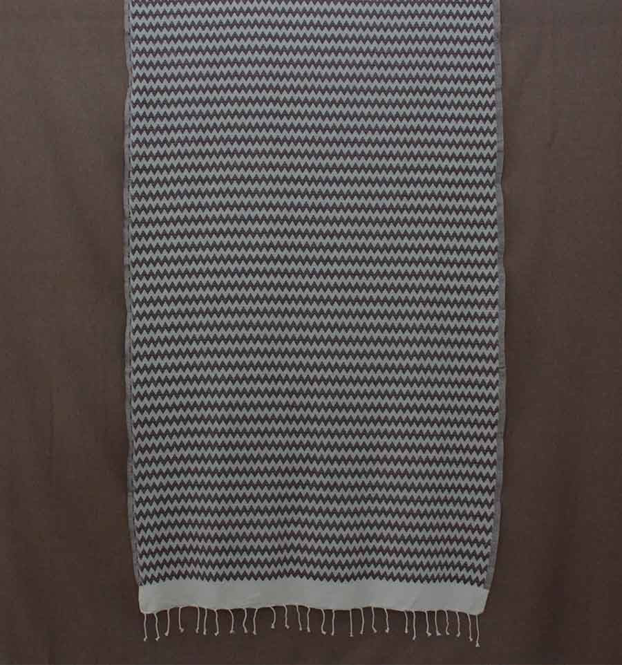 Fouta zigzag marron 