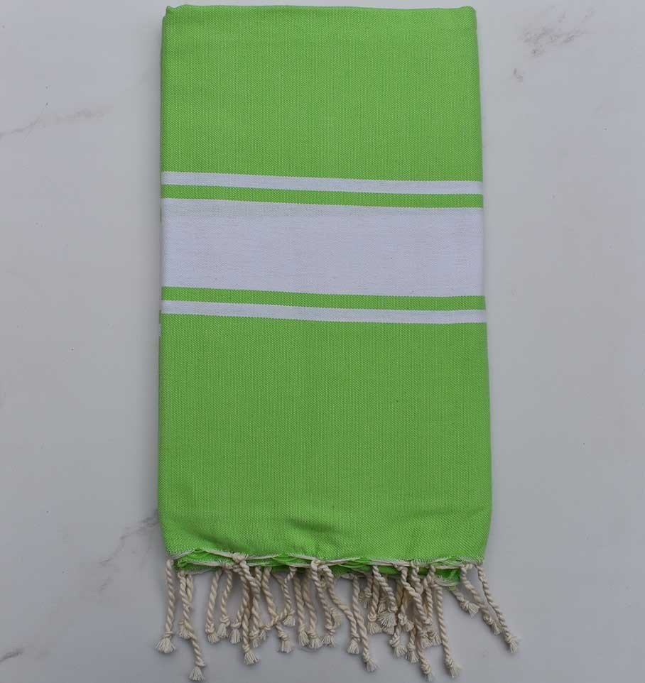 Fouta Plate vert citron 