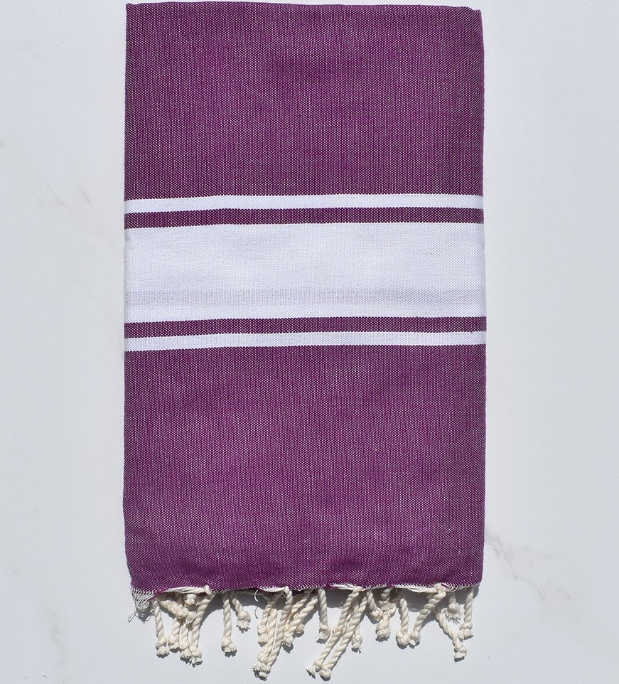 Fouta plate prunelle 