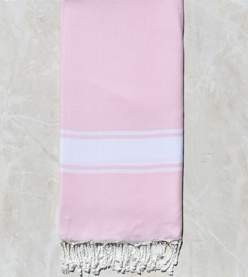 JETé rose clair bande blanche 