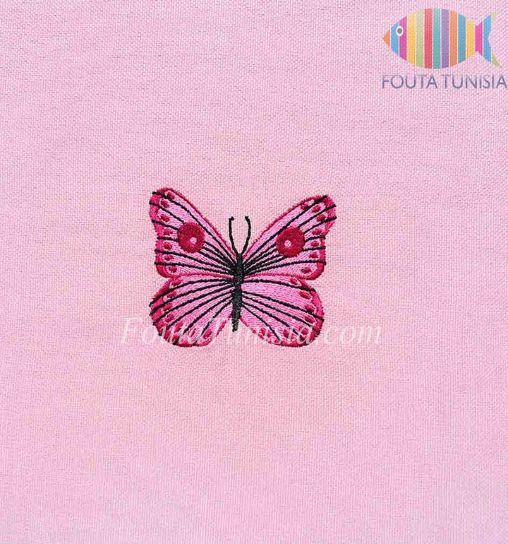 Fouta personnalisée papillon 
