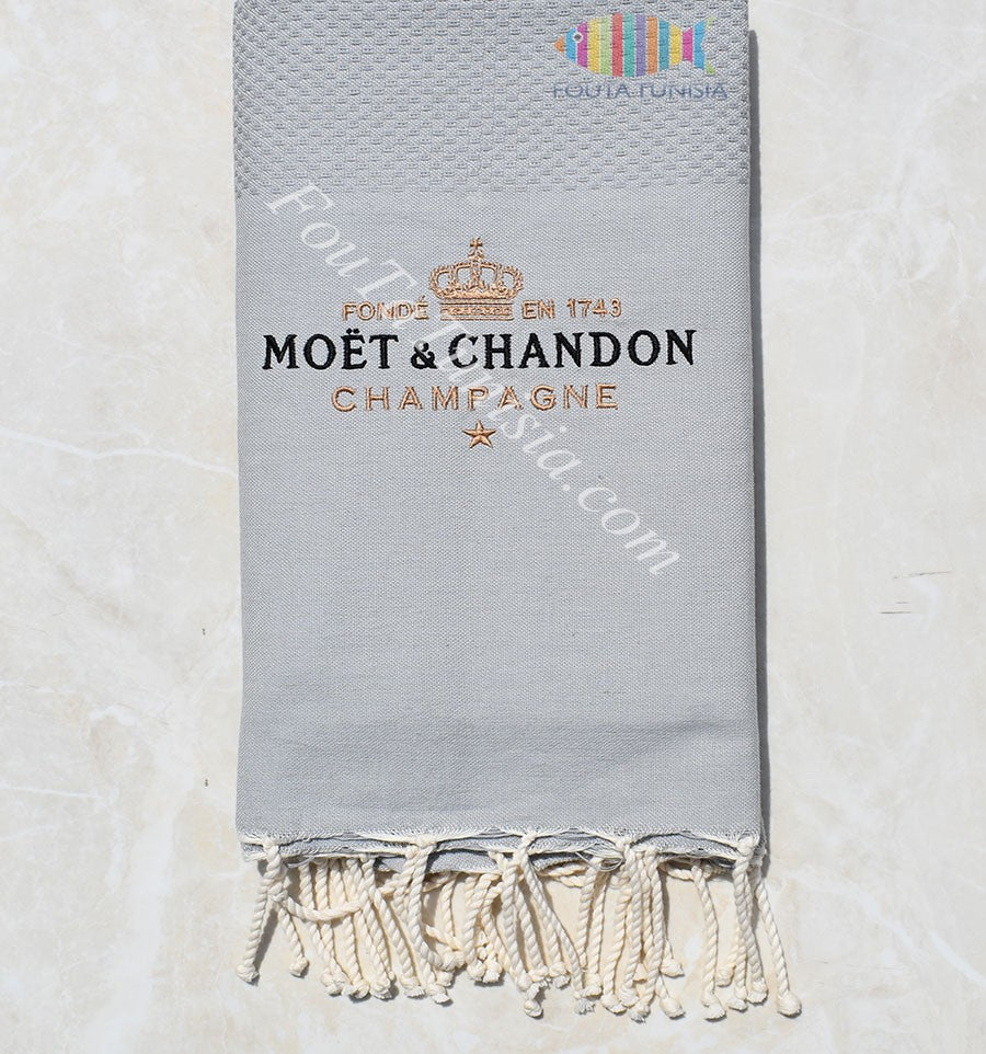Fouta brodée Moët & Chandon 