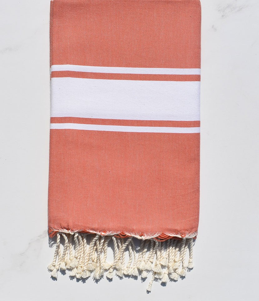 Fouta Plate brique 