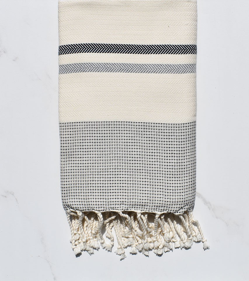 Chevron noir et gris bleu 