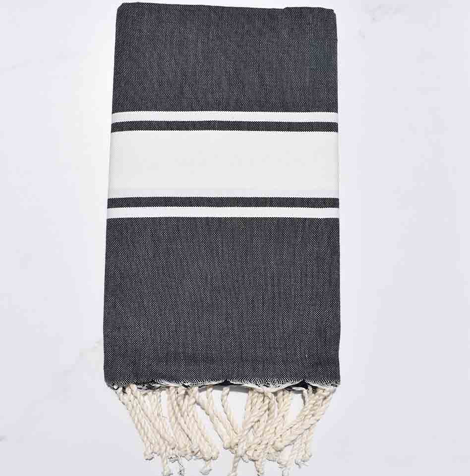 Fouta Plate bleu de minuit 