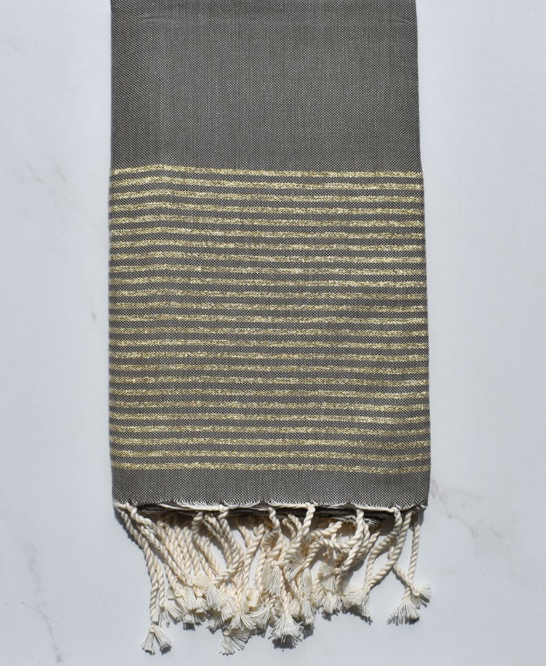 Fouta Lurex vert militaire 