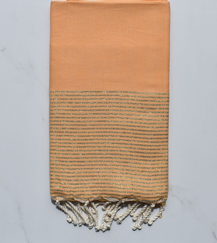 Fouta lurex jaune aurore 