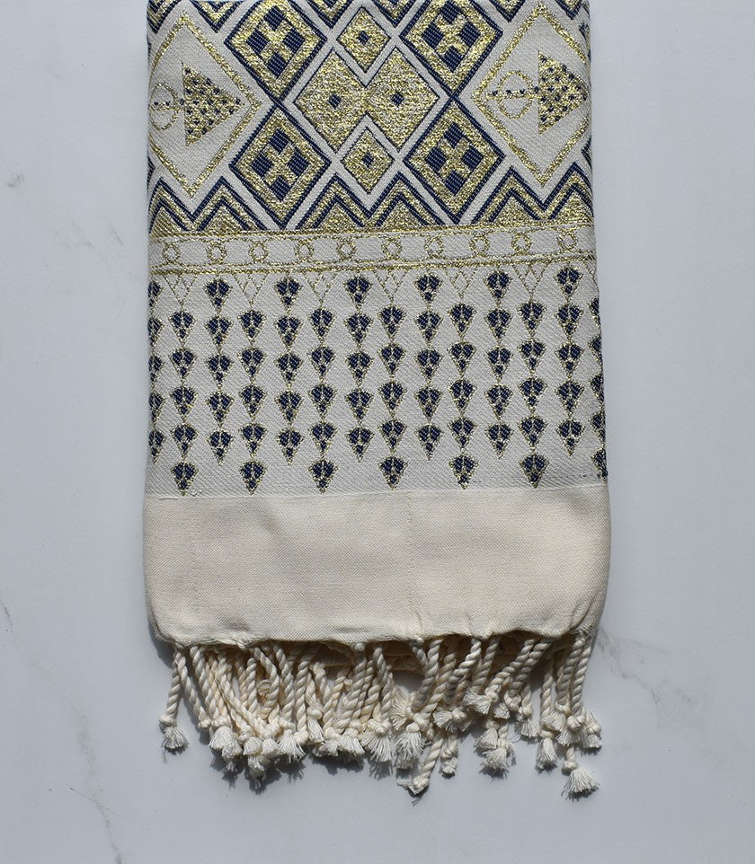 Fouta khlela bleu marine 