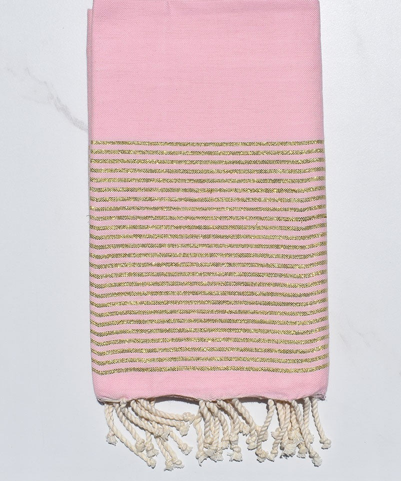 Fouta Lurex plate bleu fumée 