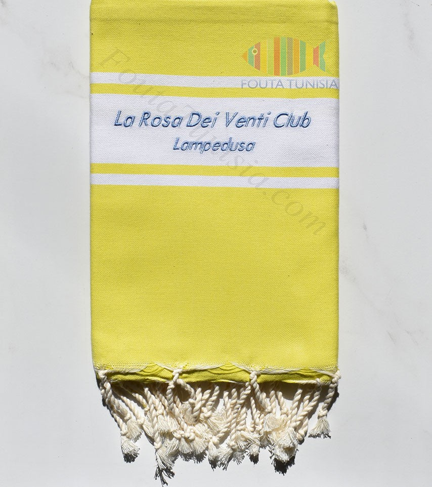 Fouta broderie La Rosa Dei Venti Club LAMPEDUSA 