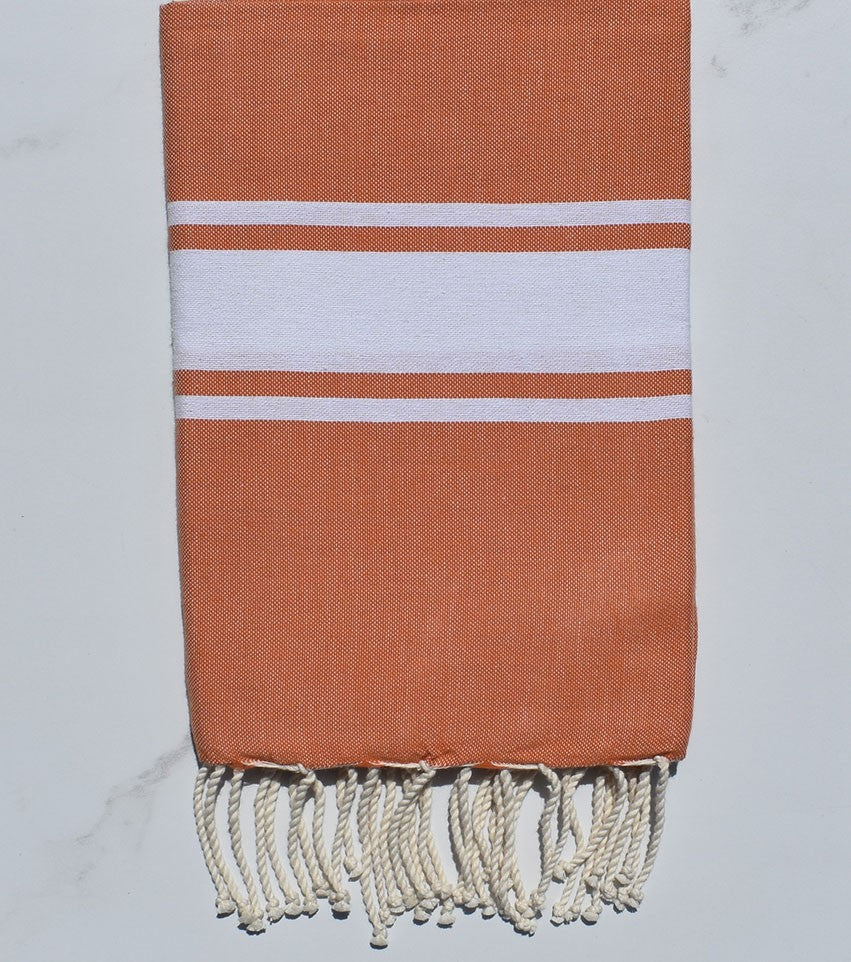 fouta plate tangerine 
