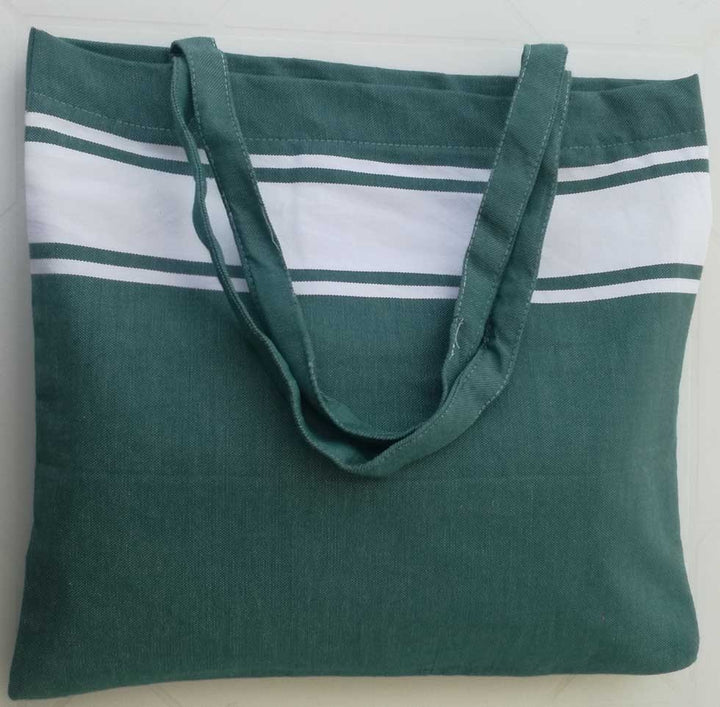 Sac de plage fouta vert foncé 