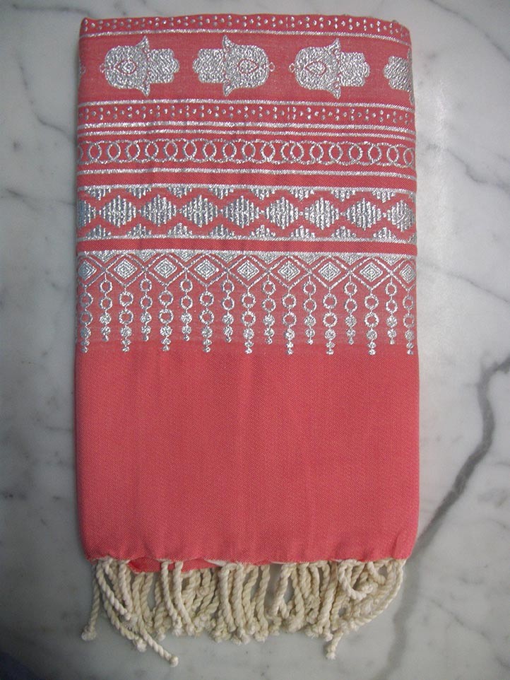 FOUTA KHOMSA Incarnat 