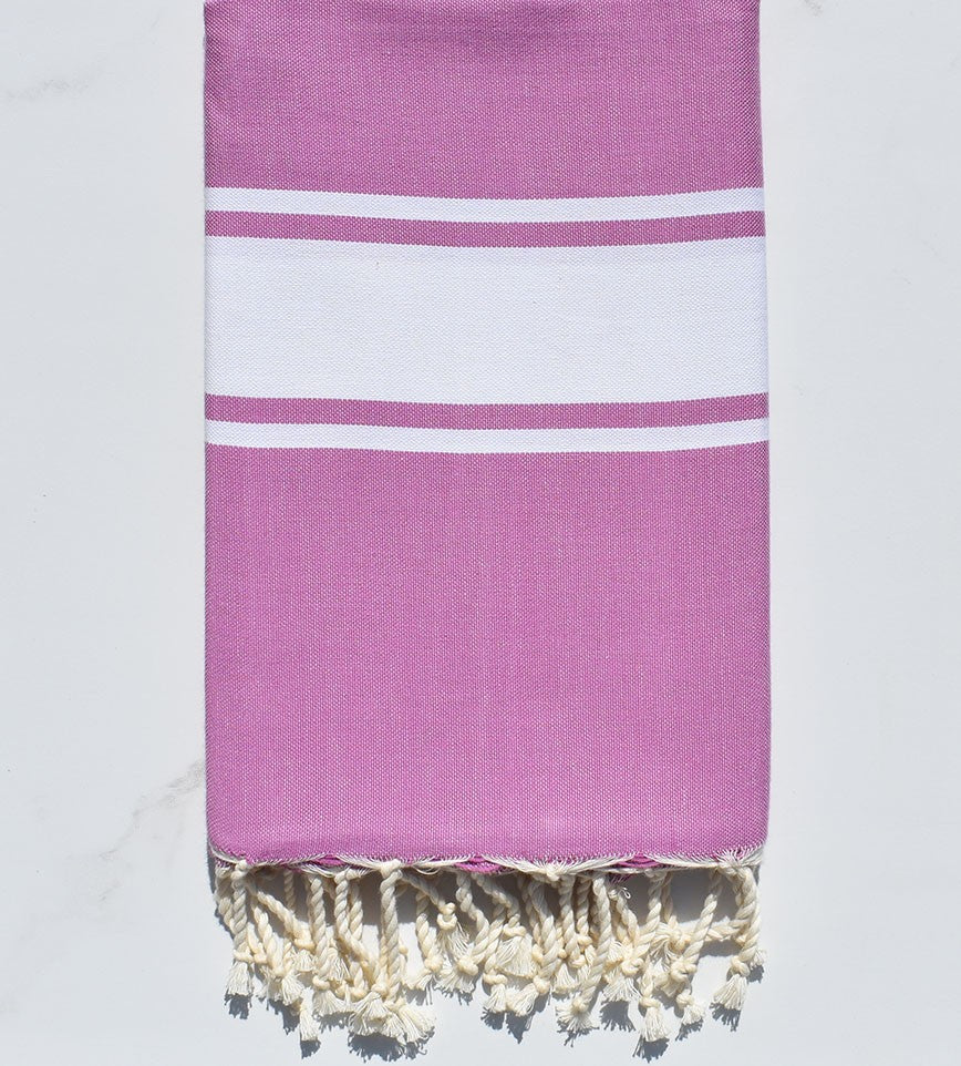 Fouta Plate parme 