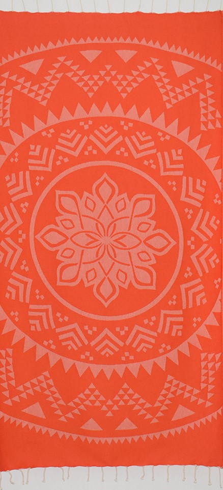Fouta bohémian orange 