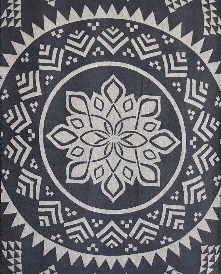 Fouta bohémian bleu de minuit 