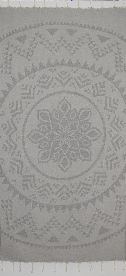 Fouta bohémian gris 