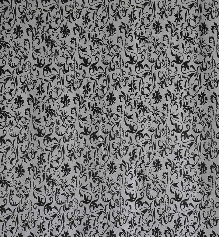 Fouta fleur gris noir et blanc 