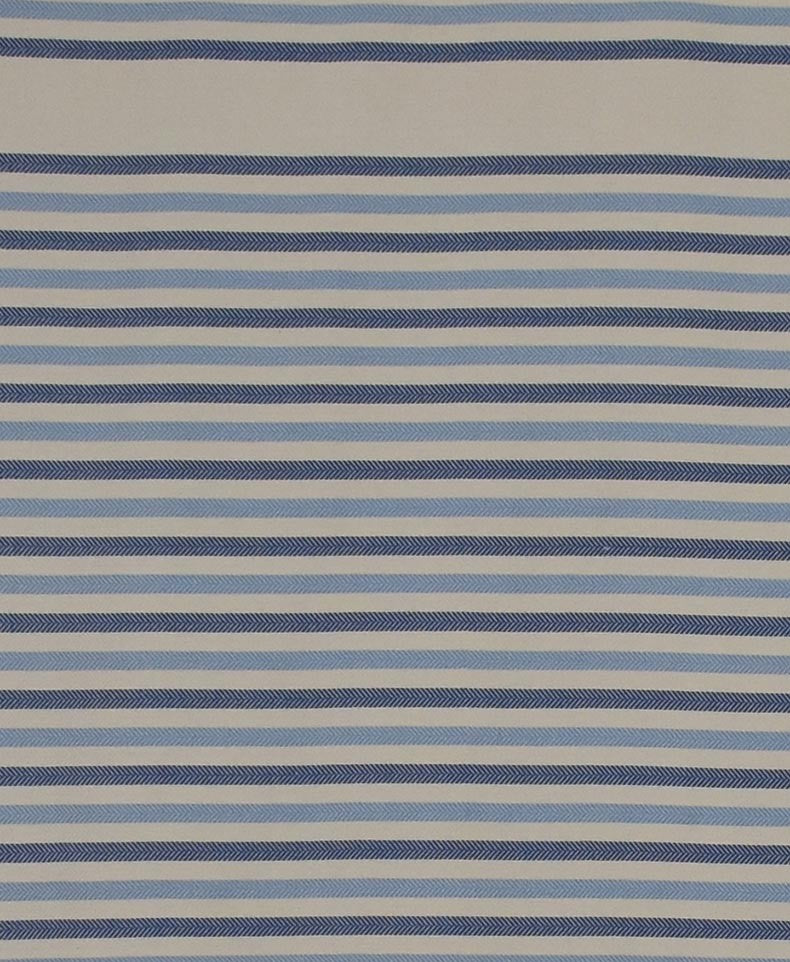 Fouta Chevron blanc crème, bleu ciel et bleu foncé 