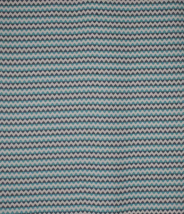 Fouta zigzag crème,bleu cobalt et Turquoise 