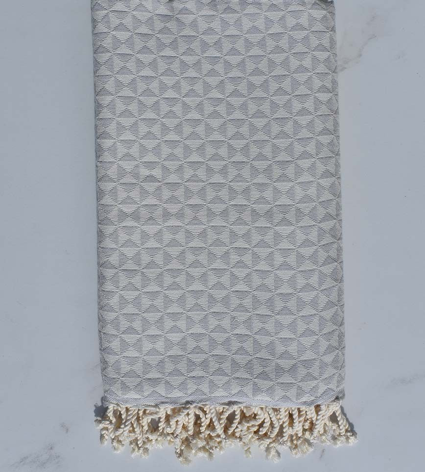 Fouta papillon gris de lin 