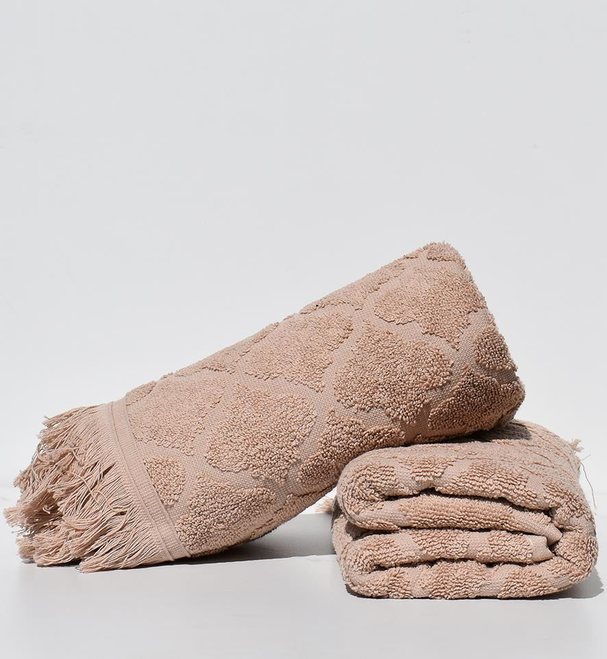 Serviette invité ELYSSA beige foncé 