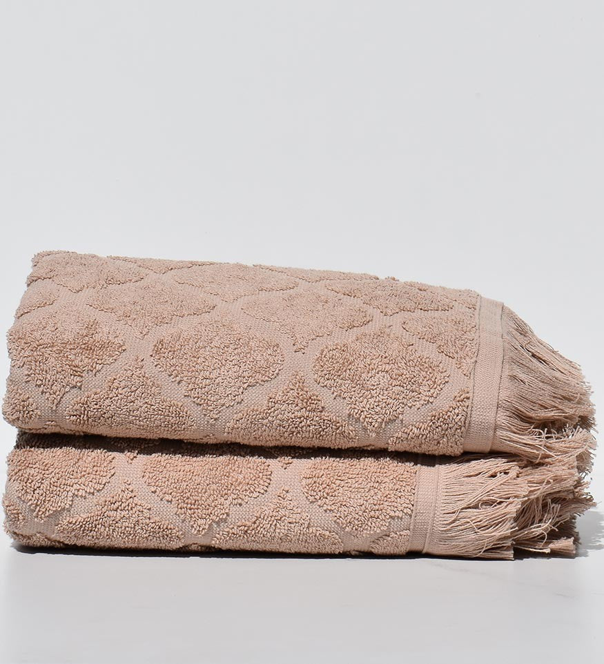 Serviette invité ELYSSA beige foncé 