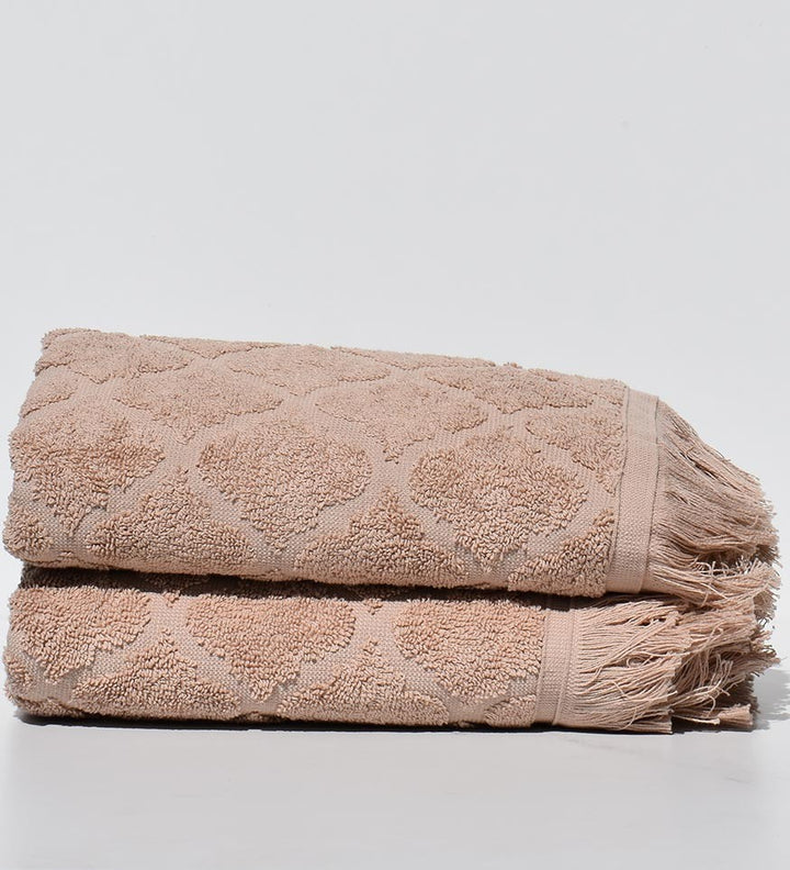 Serviette invité ELYSSA beige foncé 