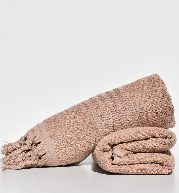 Serviette invité HAMILCAR beige foncé 