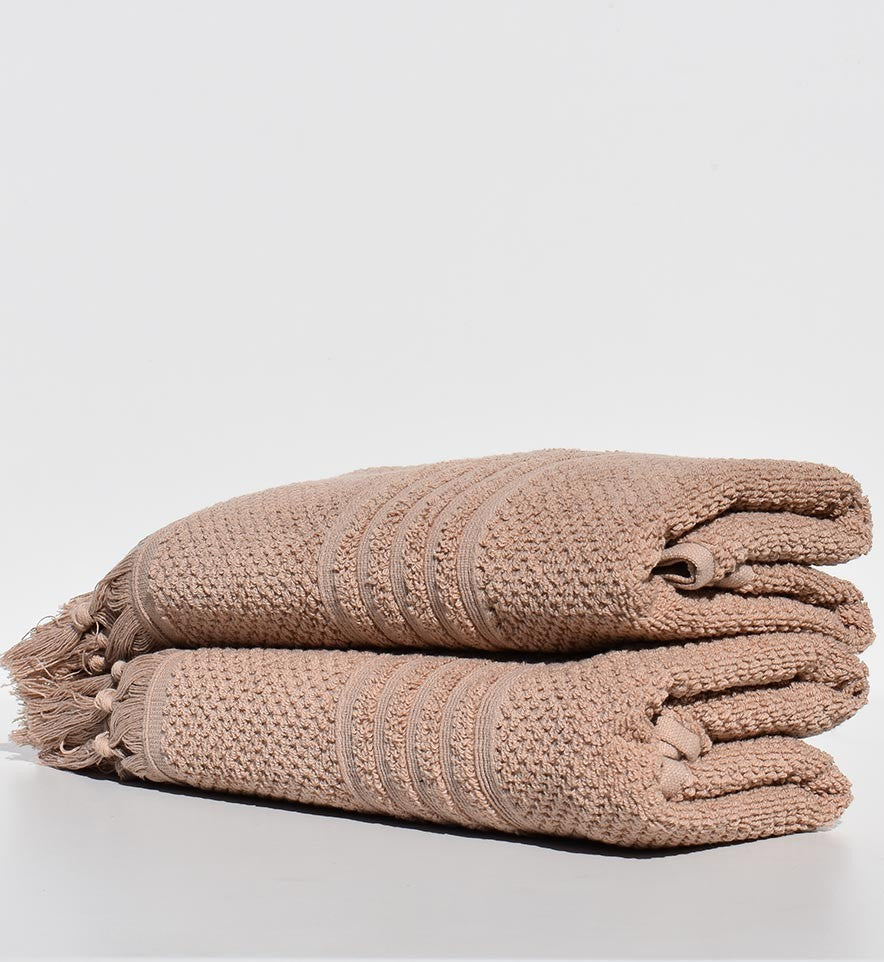 Serviette invité HAMILCAR beige foncé 