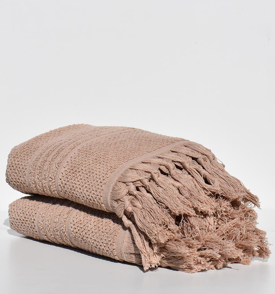 Serviette invité HAMILCAR beige foncé 