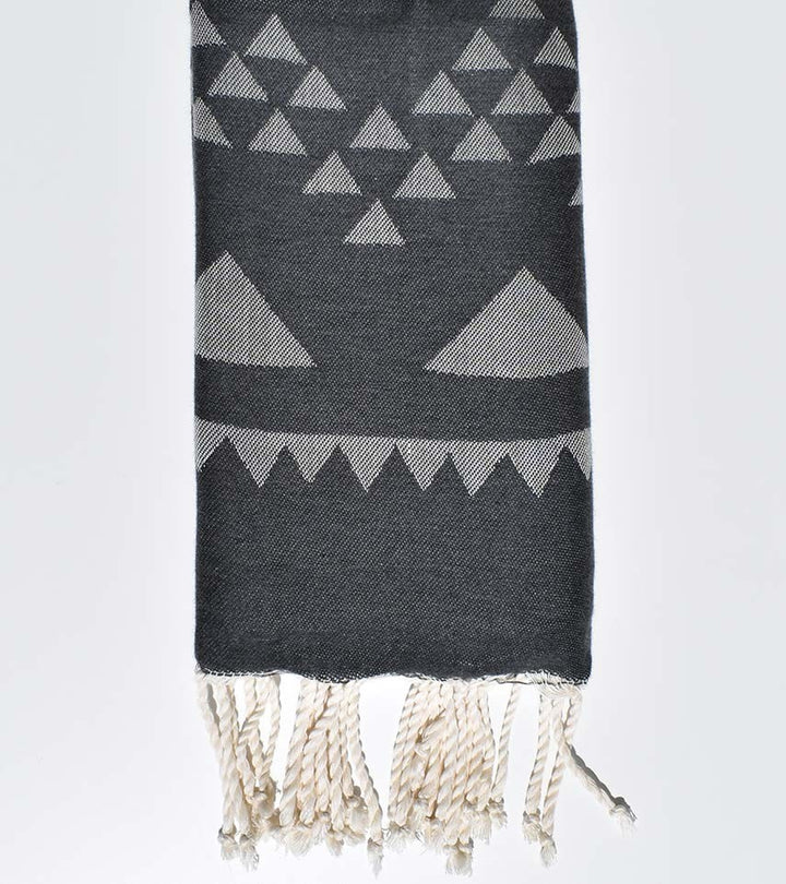 Fouta bohémian gris ardoise 
