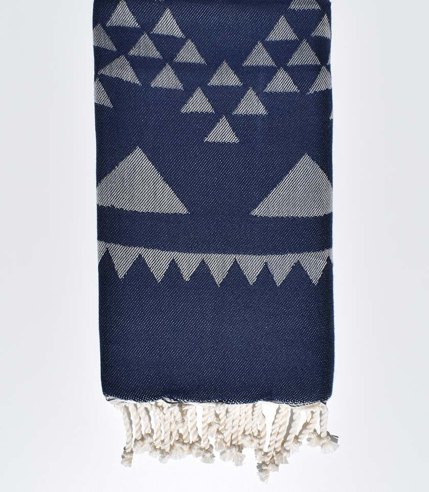 Fouta bohémian bleu marine 