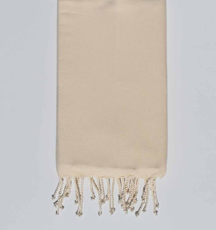 fouta plate couleur blanc écru 