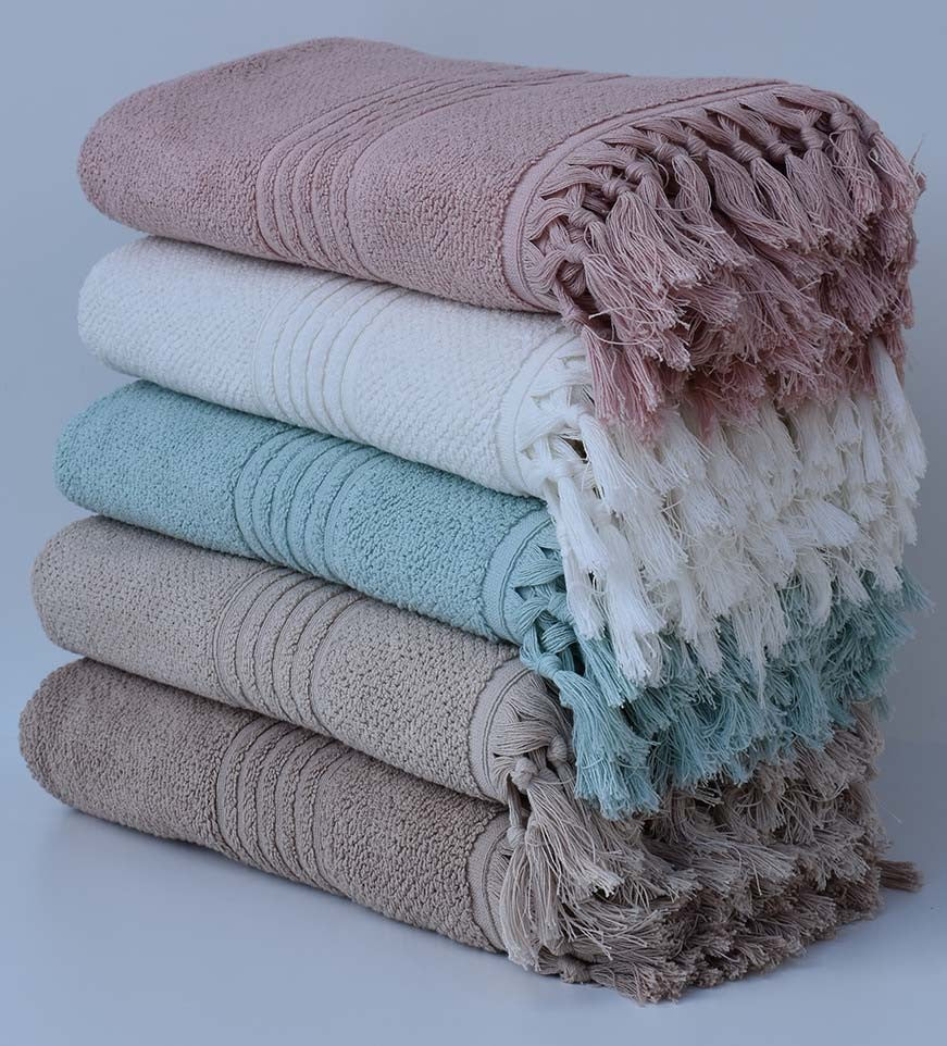 Serviette de bain LYNN saumon 