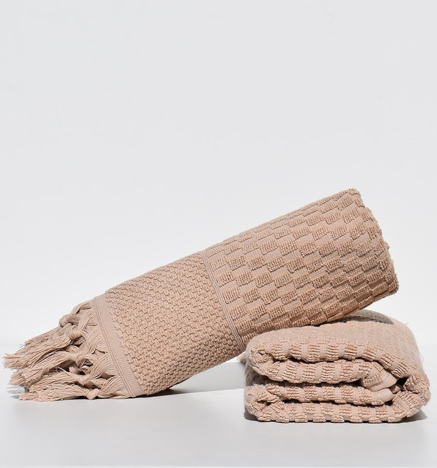 serviette invité HANNIBAL beige foncé 