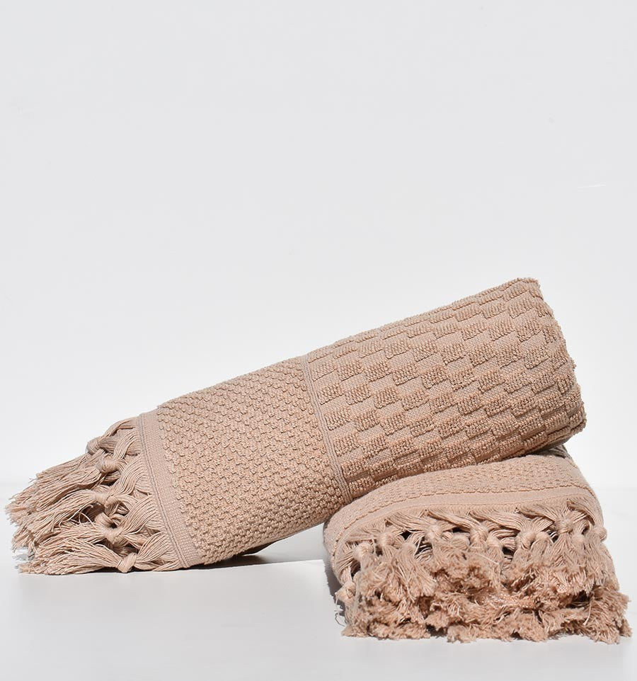 serviette invité HANNIBAL beige foncé 