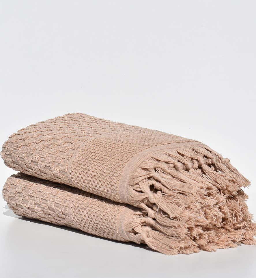 Serviette invité HAMILCAR beige foncé 