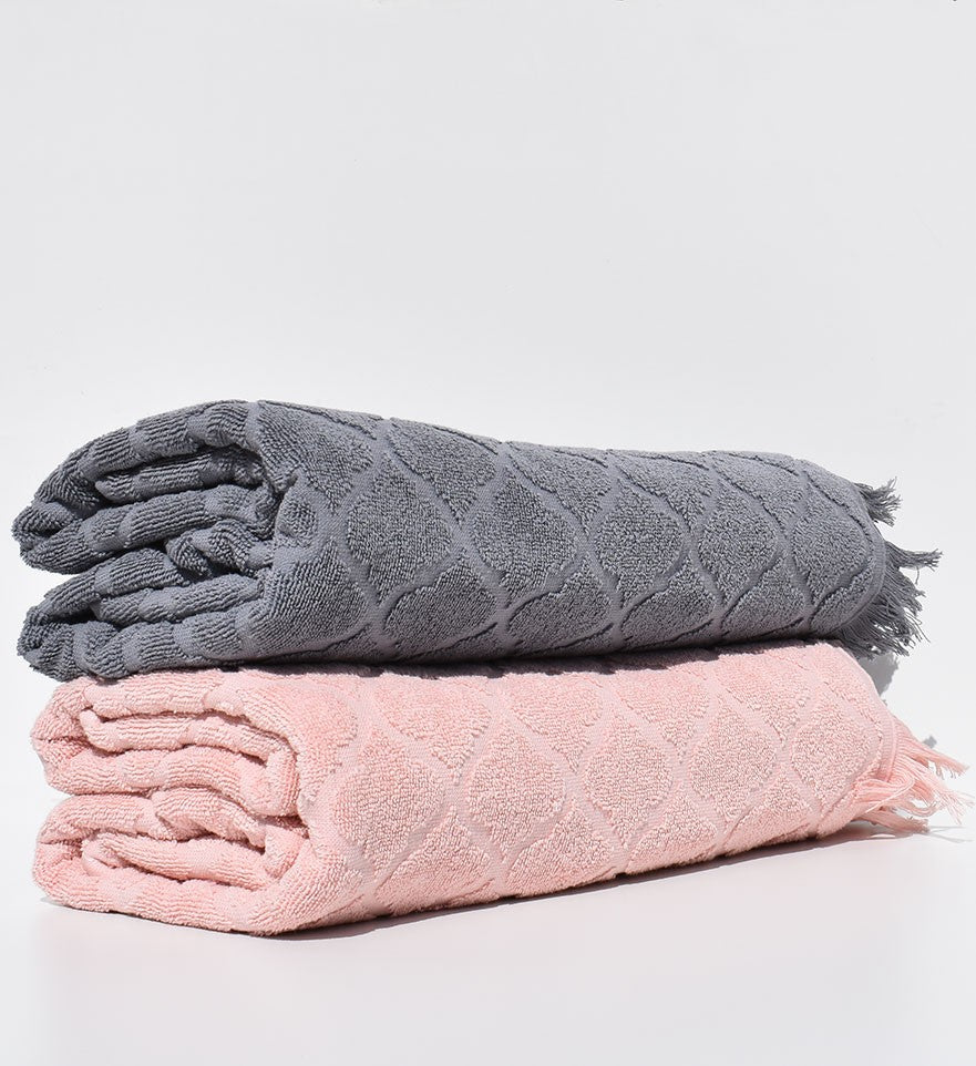 Draps de bain  Elyssa saumon 
